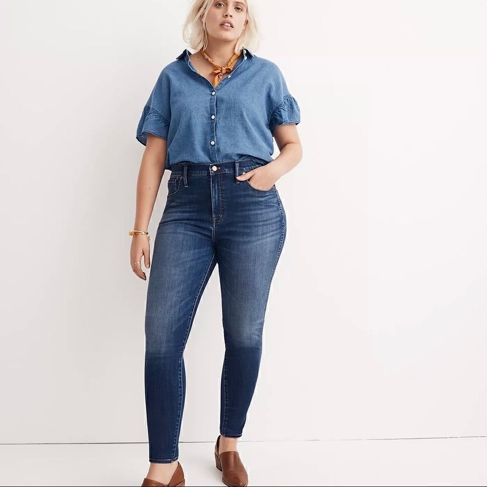 Madewell 10” High Rise Skinny Jeans 37 Plus Size